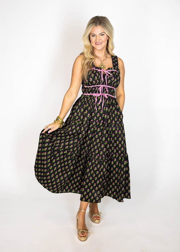 Pop Of Pink Midi Dress