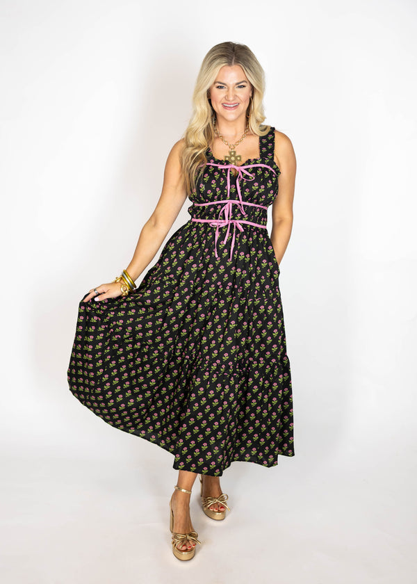 Pop Of Pink Midi Dress