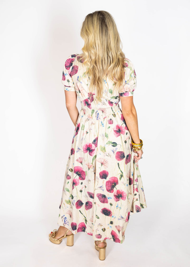 Fall Floral Midi Dress