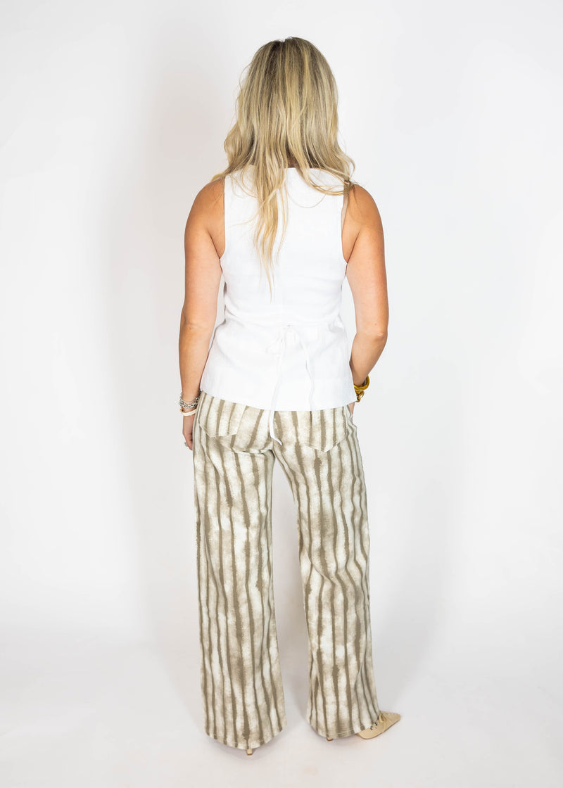 Beige Bark Wide Leg Pants