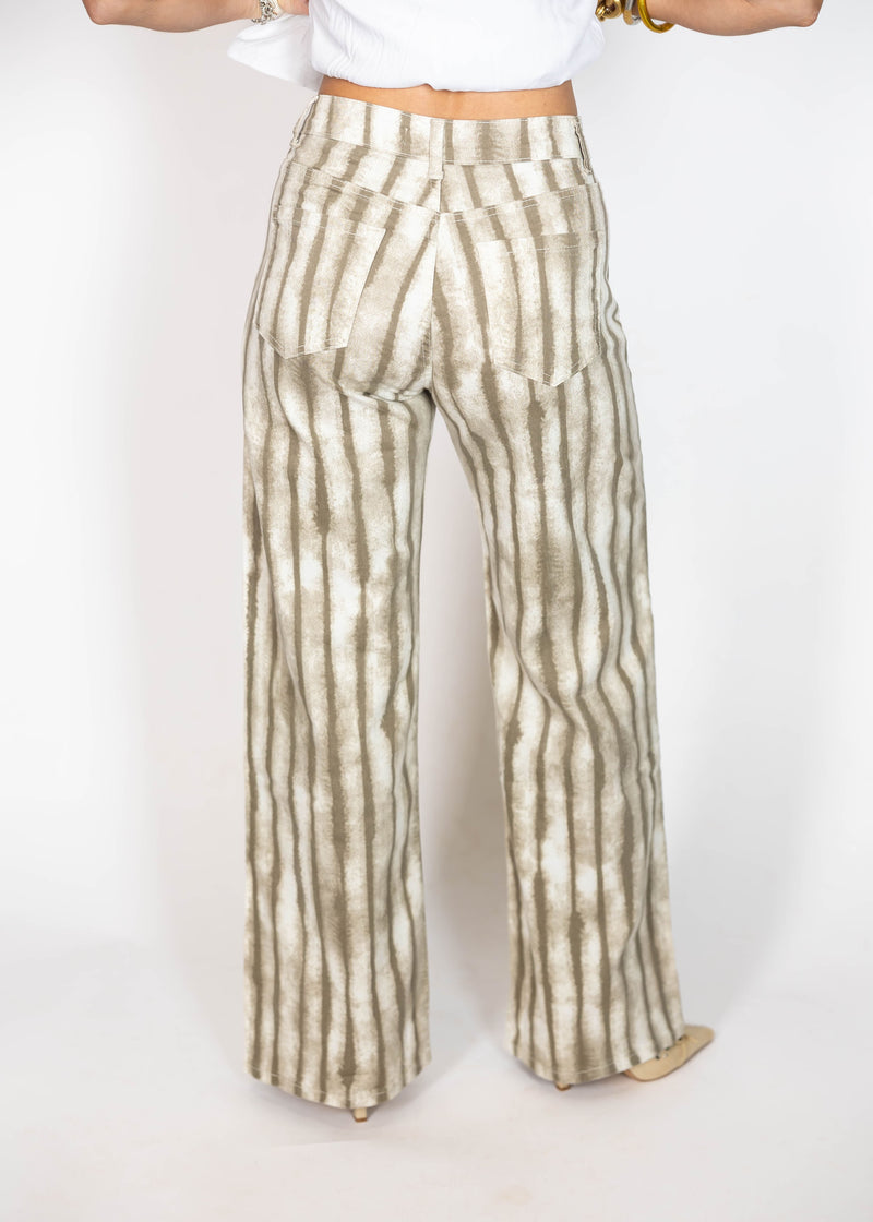 Beige Bark Wide Leg Pants