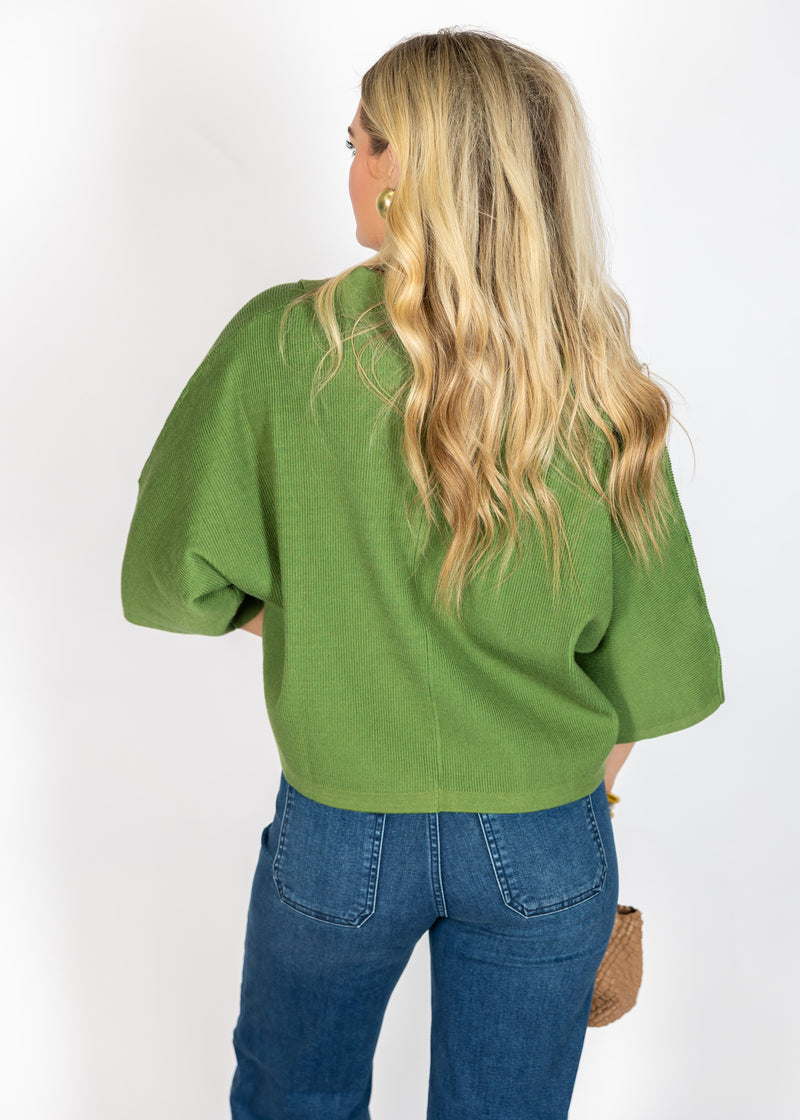 Olive Knit Top