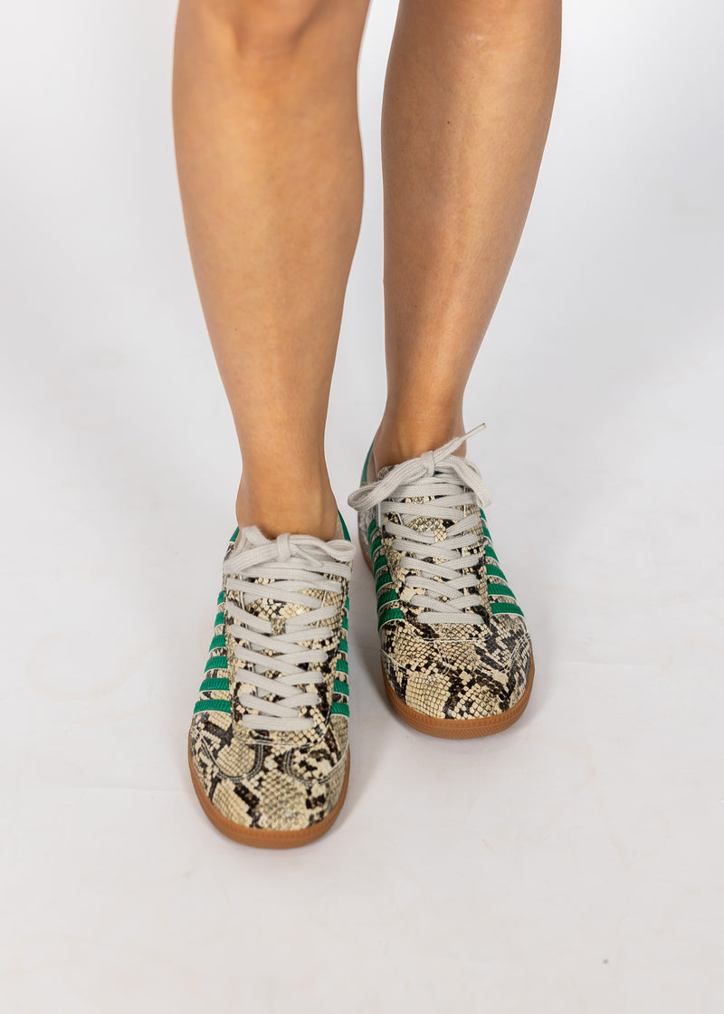 Stevie Sneakers: Green Snake