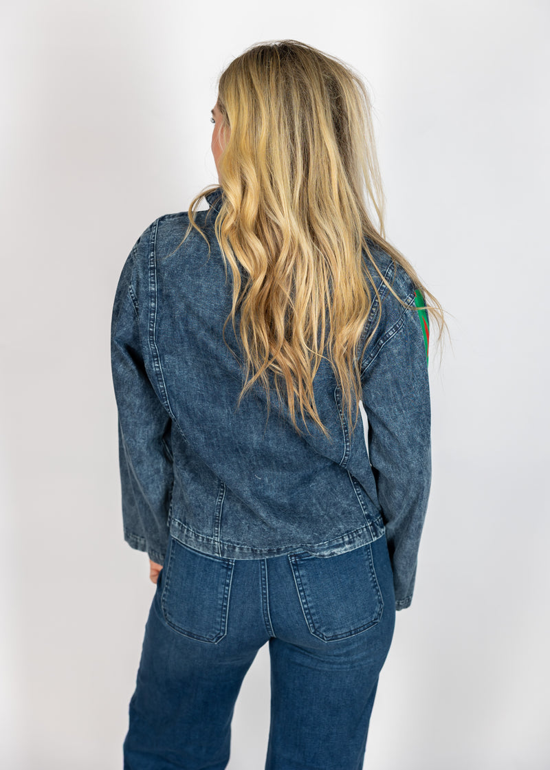 Denim Stripe Top