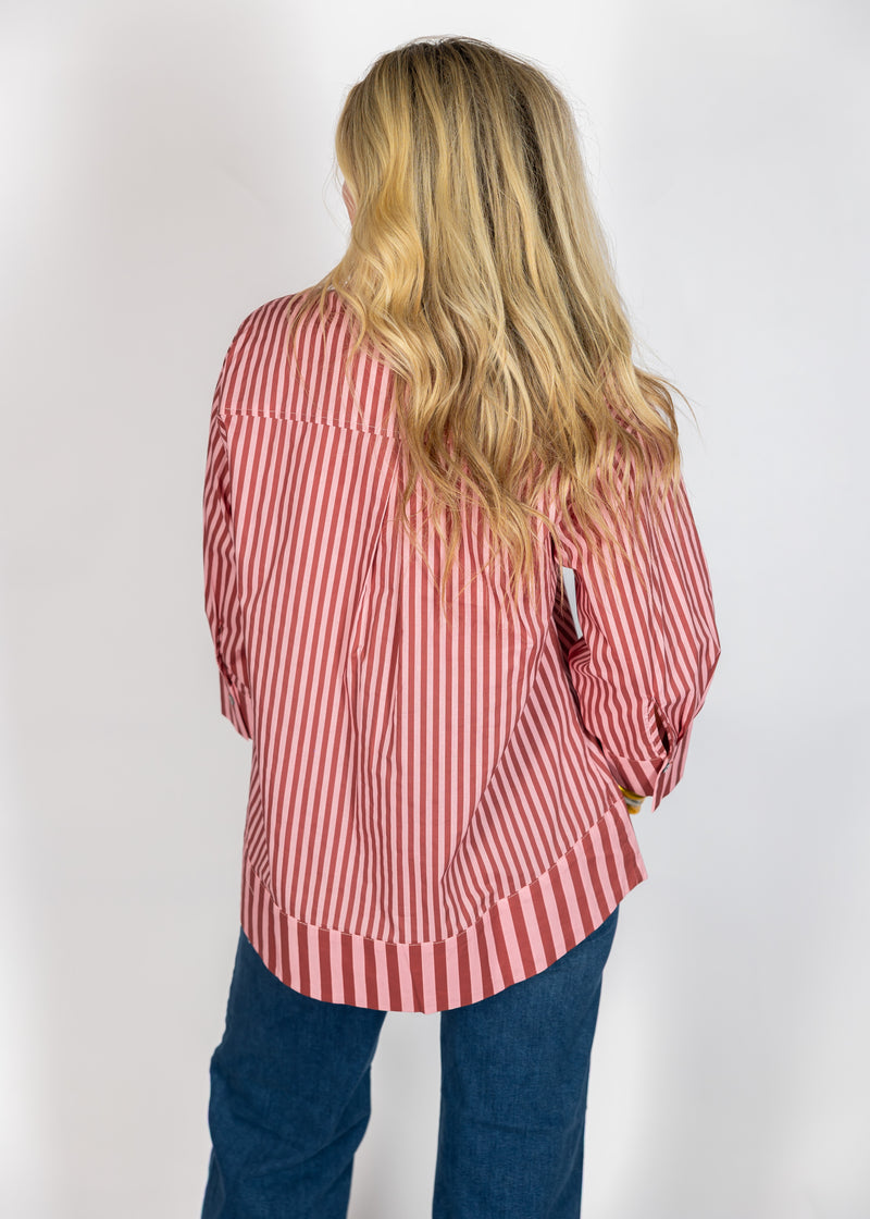 Wine Stripe Top