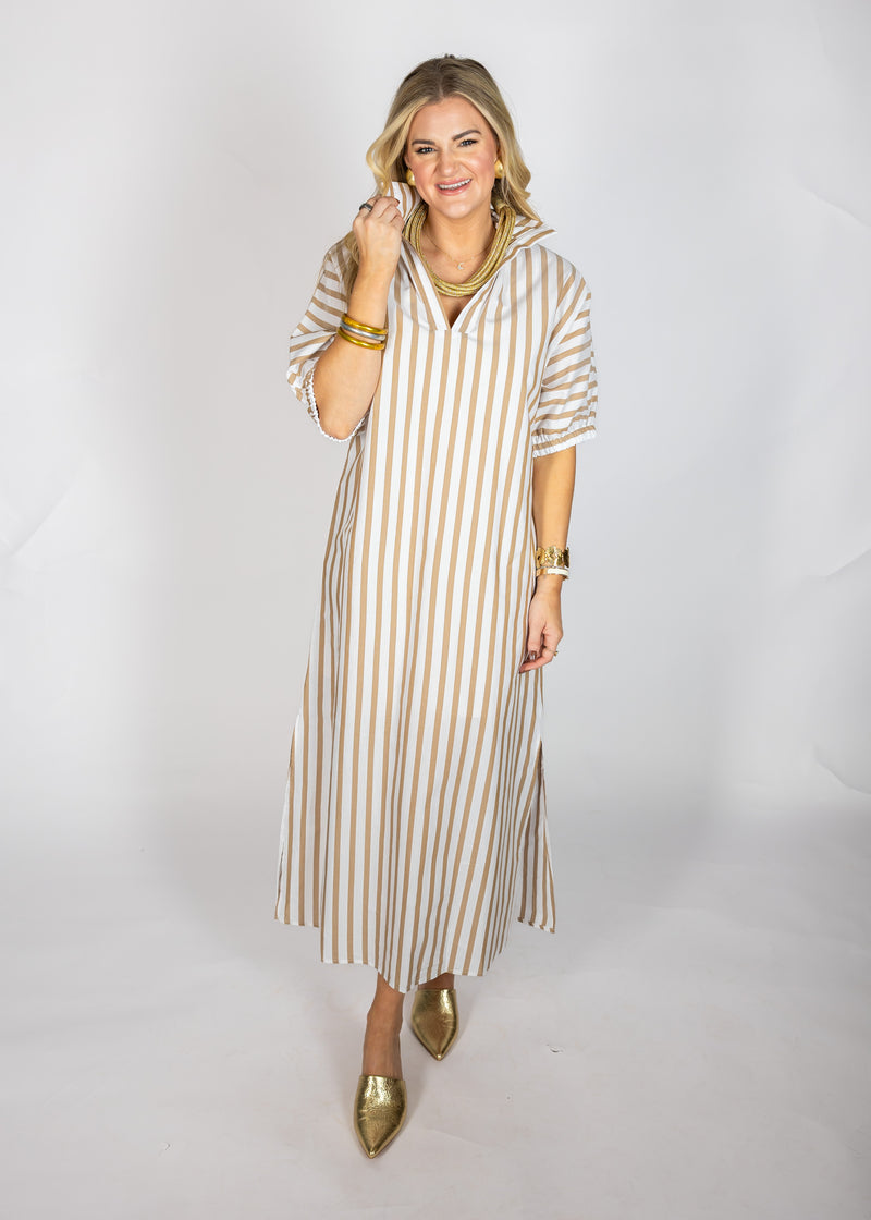 Blakely Striped Drop Shoulder Dress