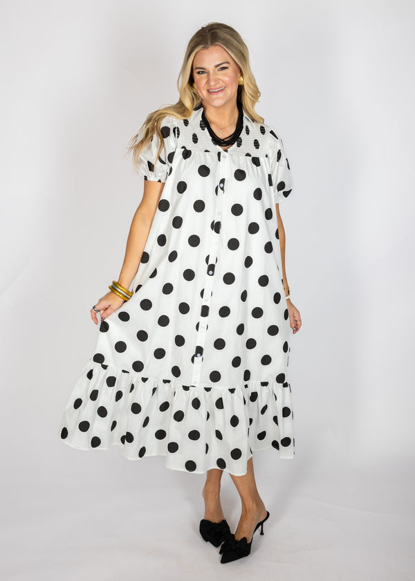 Polka Dot Midi Dress