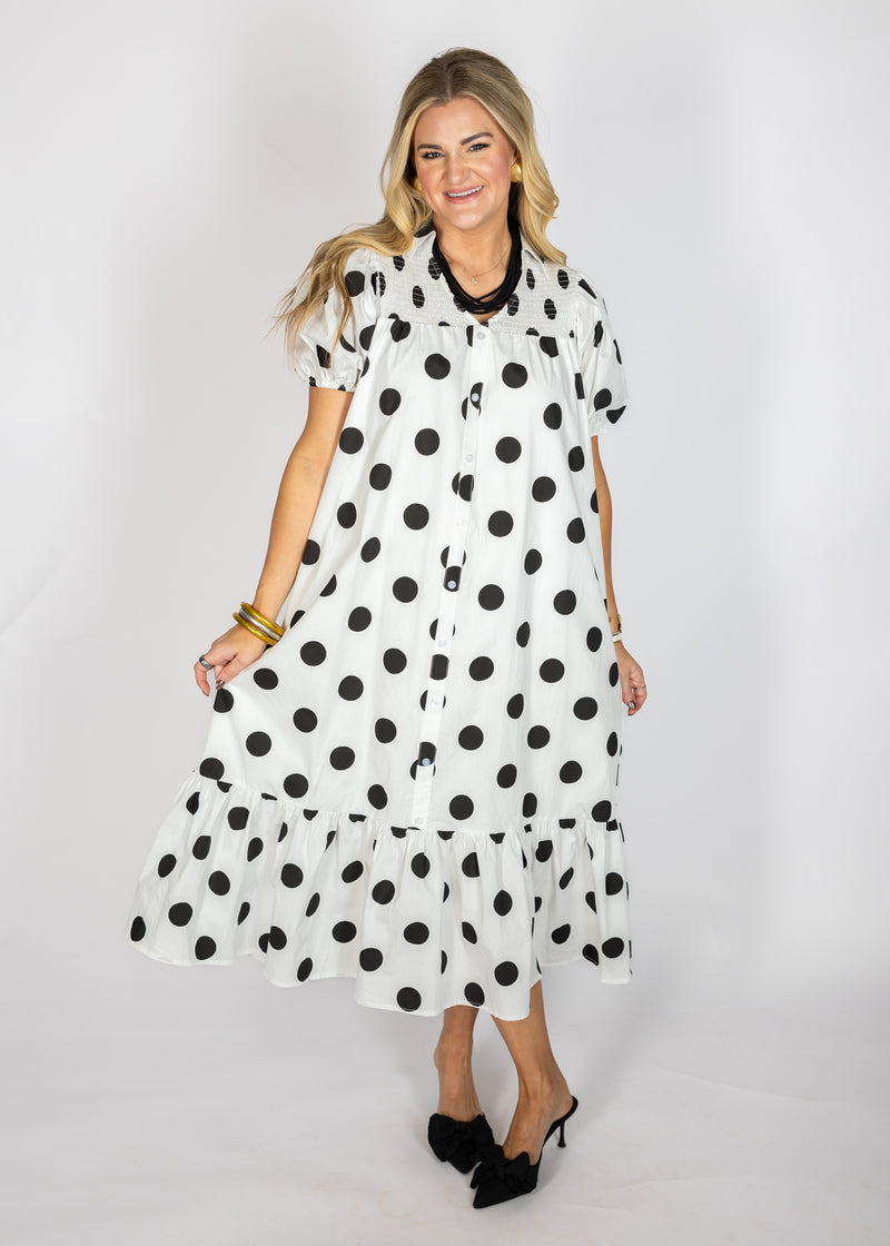 Polka Dot Midi Dress