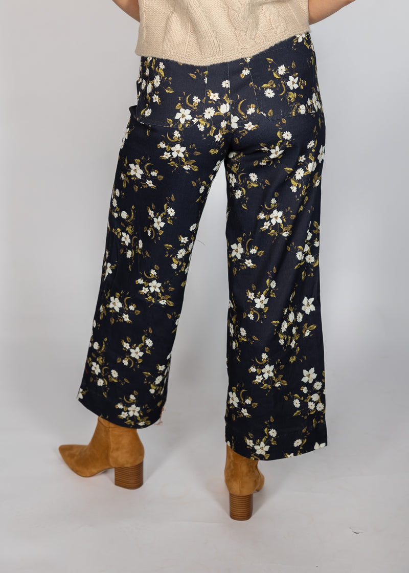 Navy Floral Pants