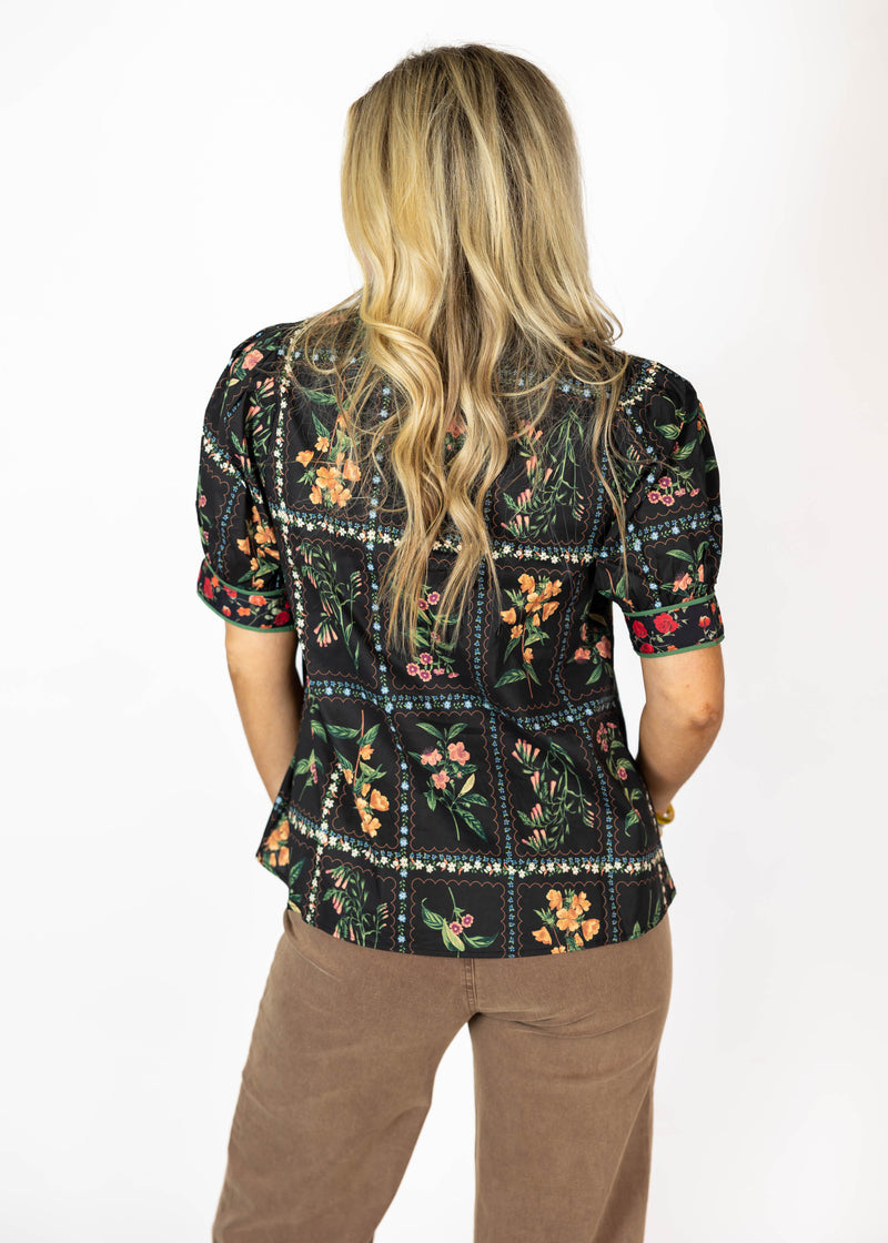 Black and Floral Top
