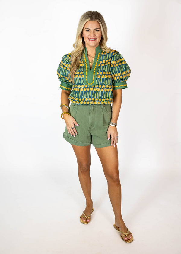 Yellow Tulip Top