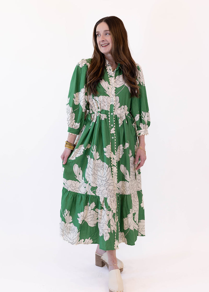 Green Gaze Midi Dress