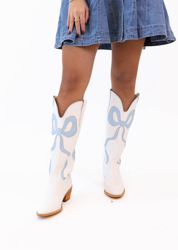 Blue Bow Cowgirl Boot