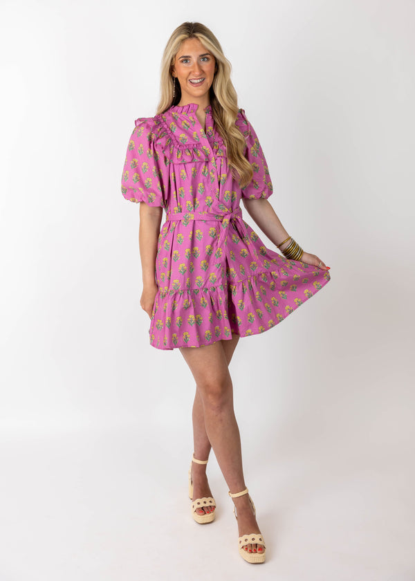 Orchid Floral Mini Dress