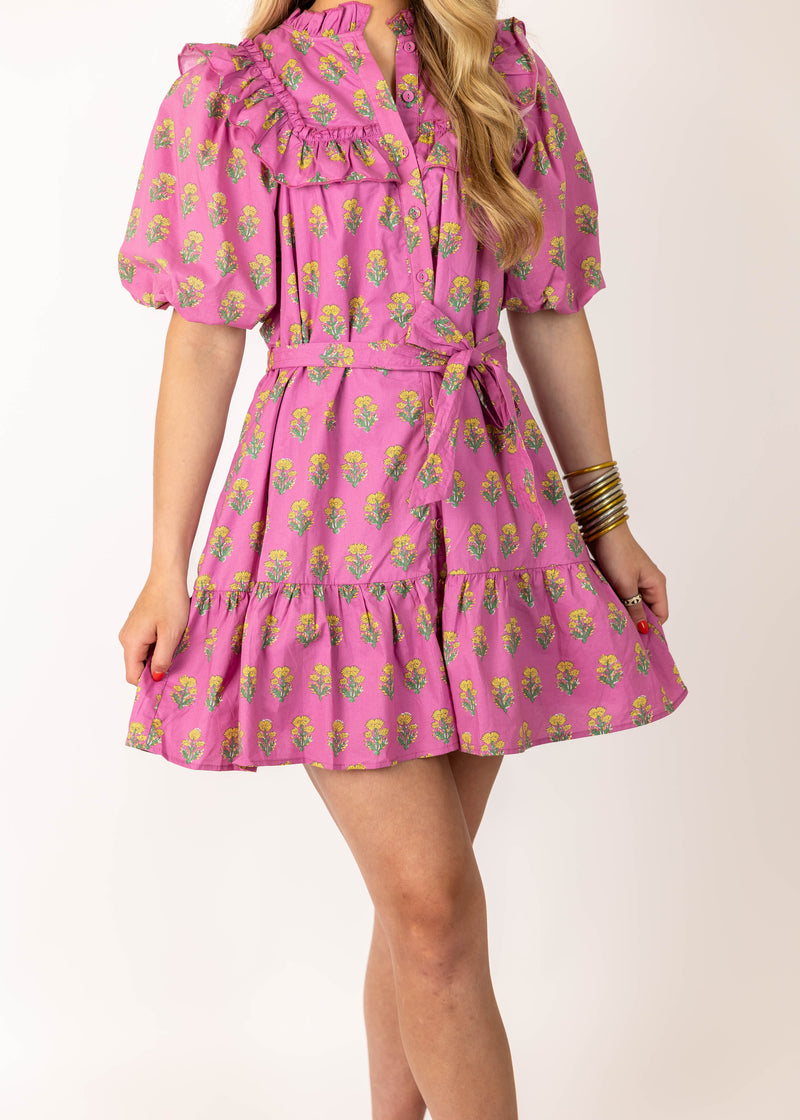 Orchid Floral Mini Dress