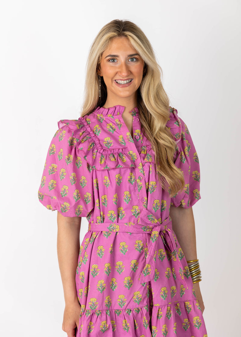 Orchid Floral Mini Dress