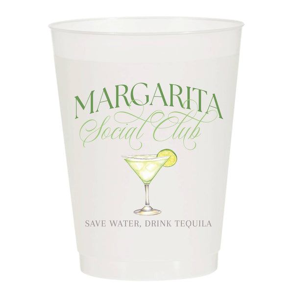 Margarita Social Club Frosted Cups- Fiesta : Pack of 10