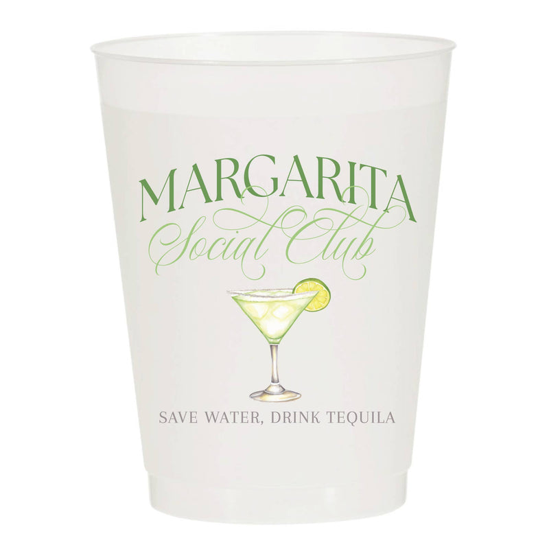 Margarita Social Club Frosted Cups- Fiesta : Pack of 10