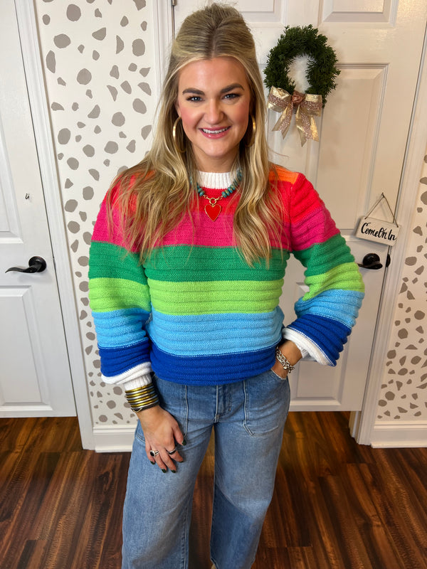 Rainbow Stripe Sweater