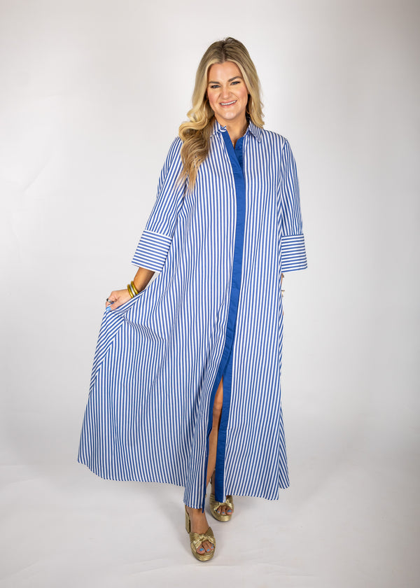 Navy Stripe Oversized Dress