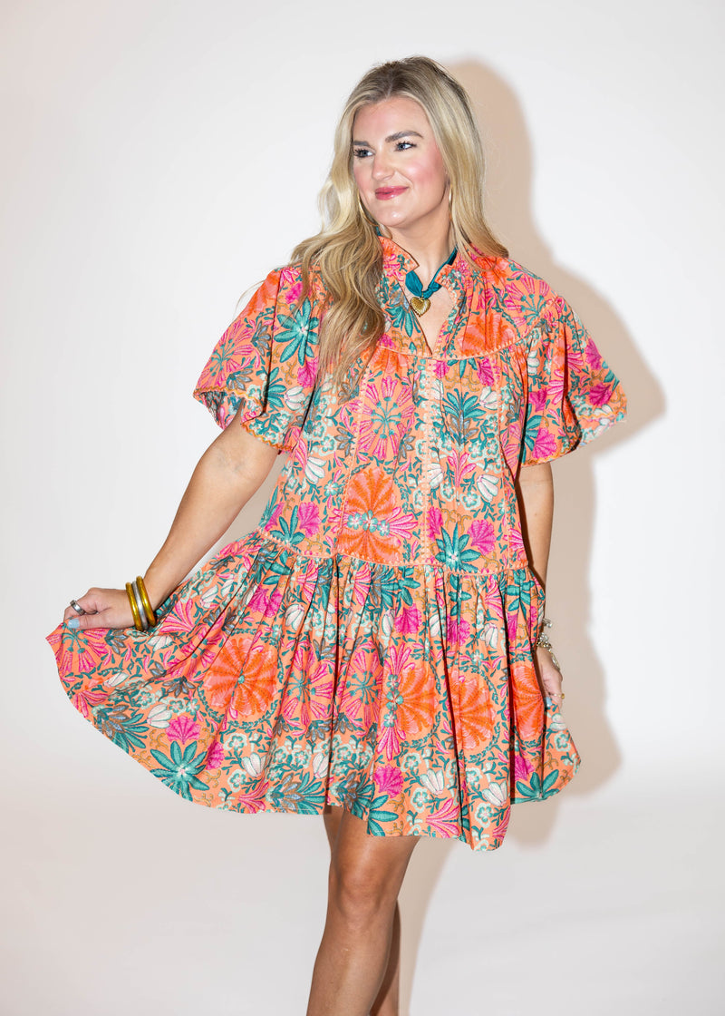 Coral Crush Mini Dress