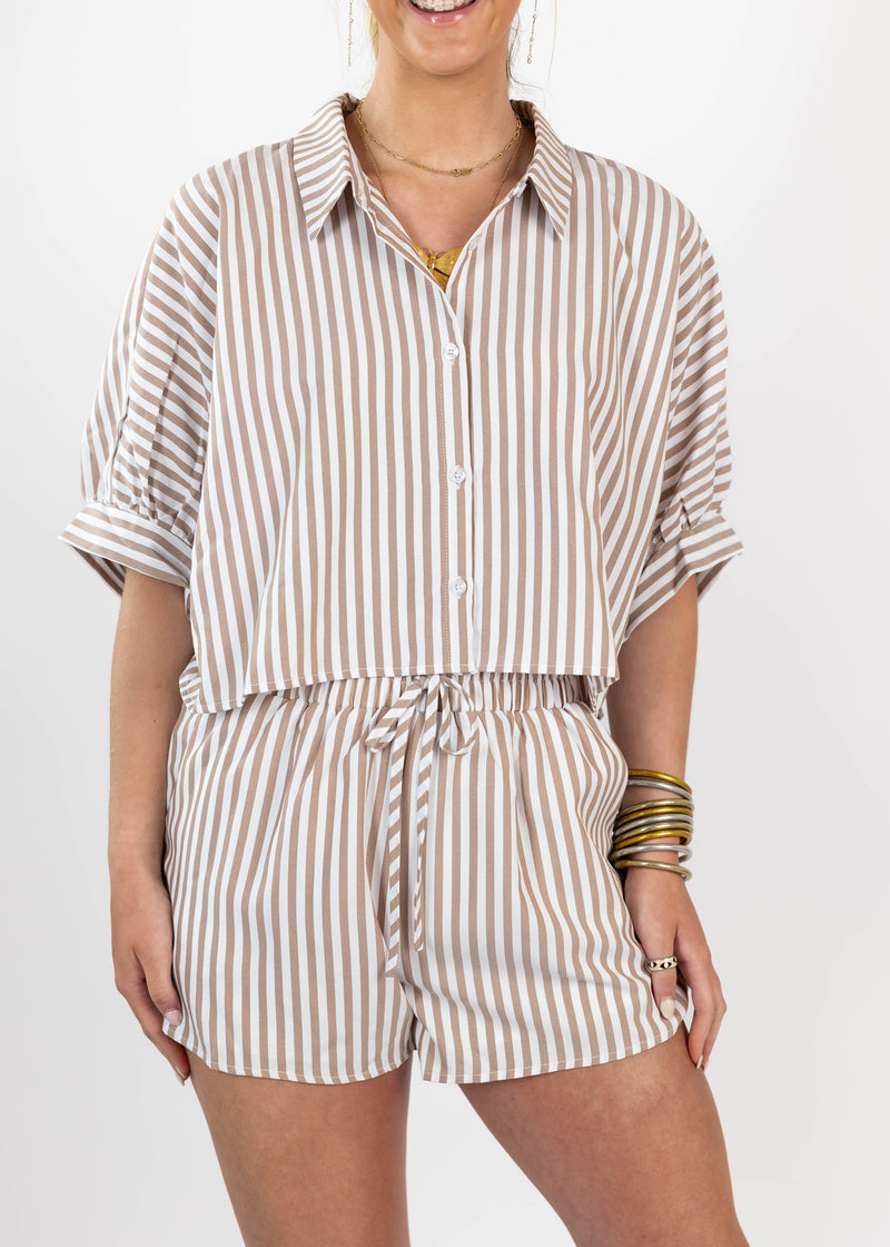 Mocha Latte Stripe Set