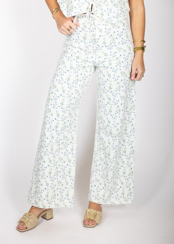 Floral Print Wide Leg Pants