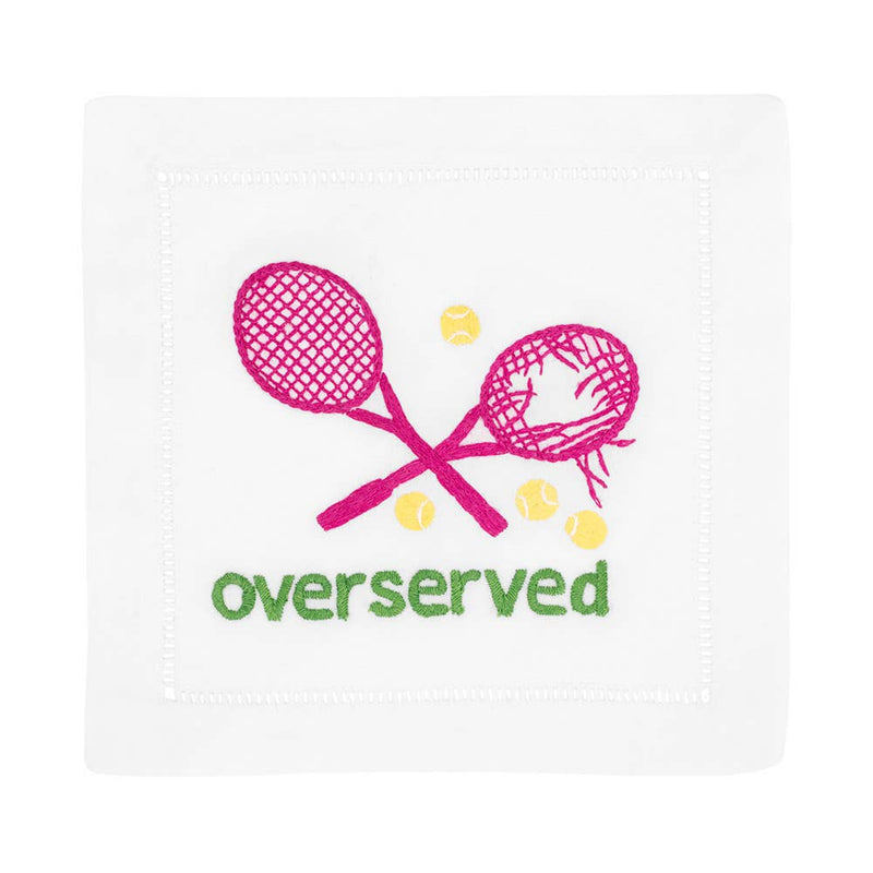 Overserved Pink Cocktail Napkin