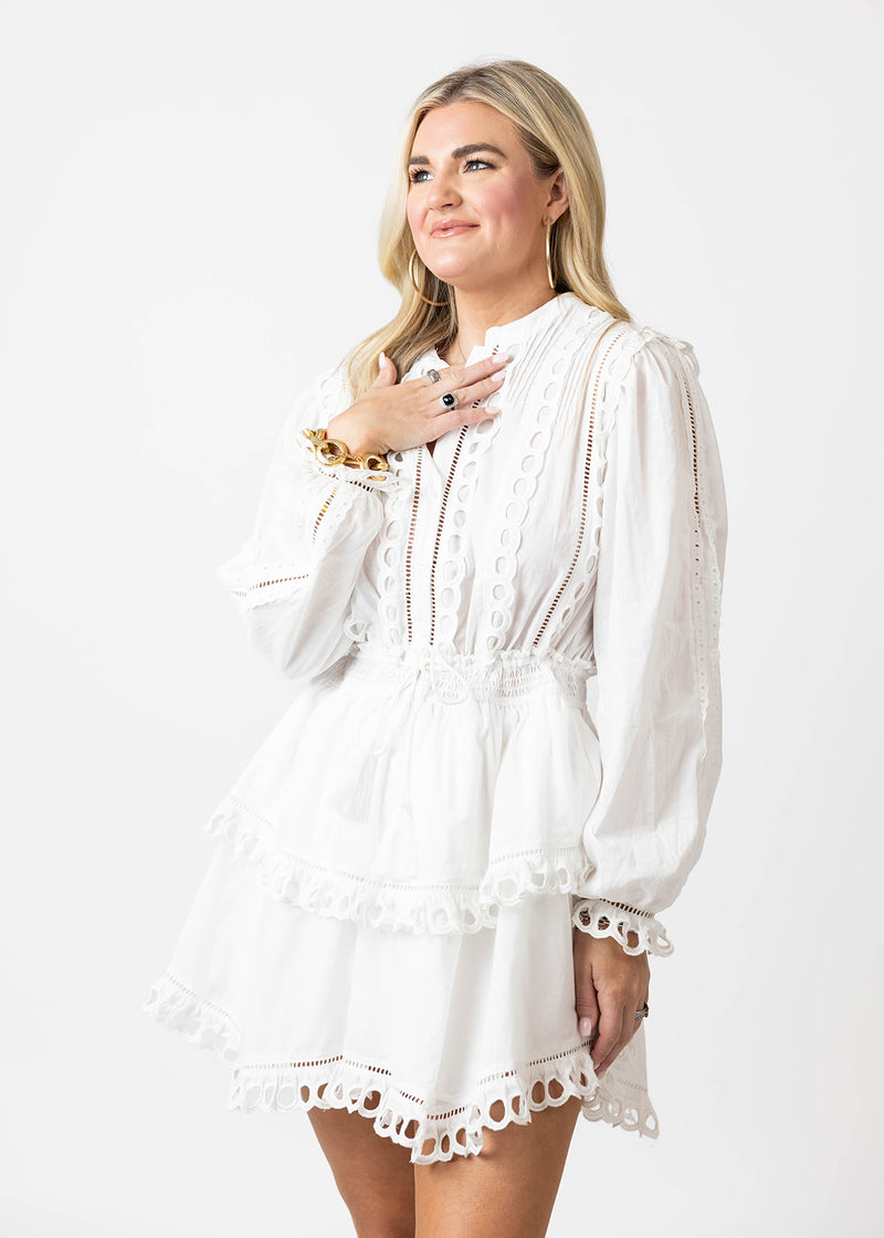 Payton White Eyelet Dress