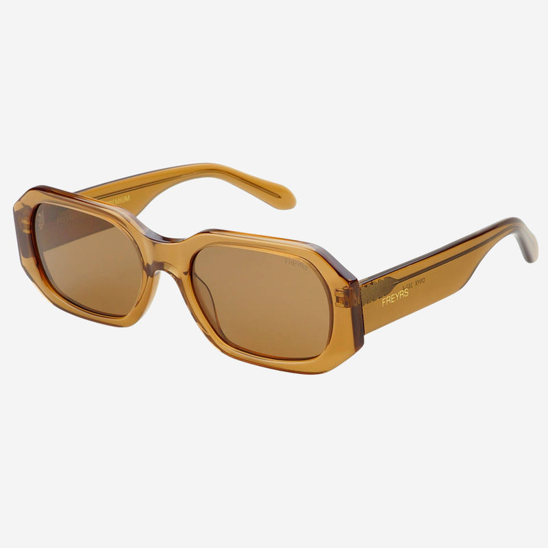 Onyx Acetate Womens Rectangular Sunglasses : Brown
