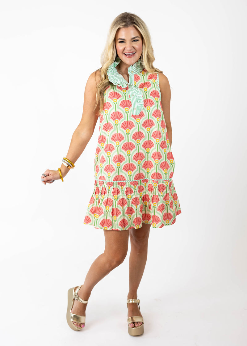 Shell-ebrate Coral Mini Dress