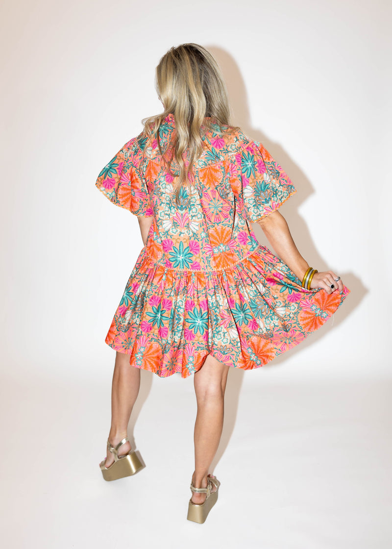 Coral Crush Mini Dress