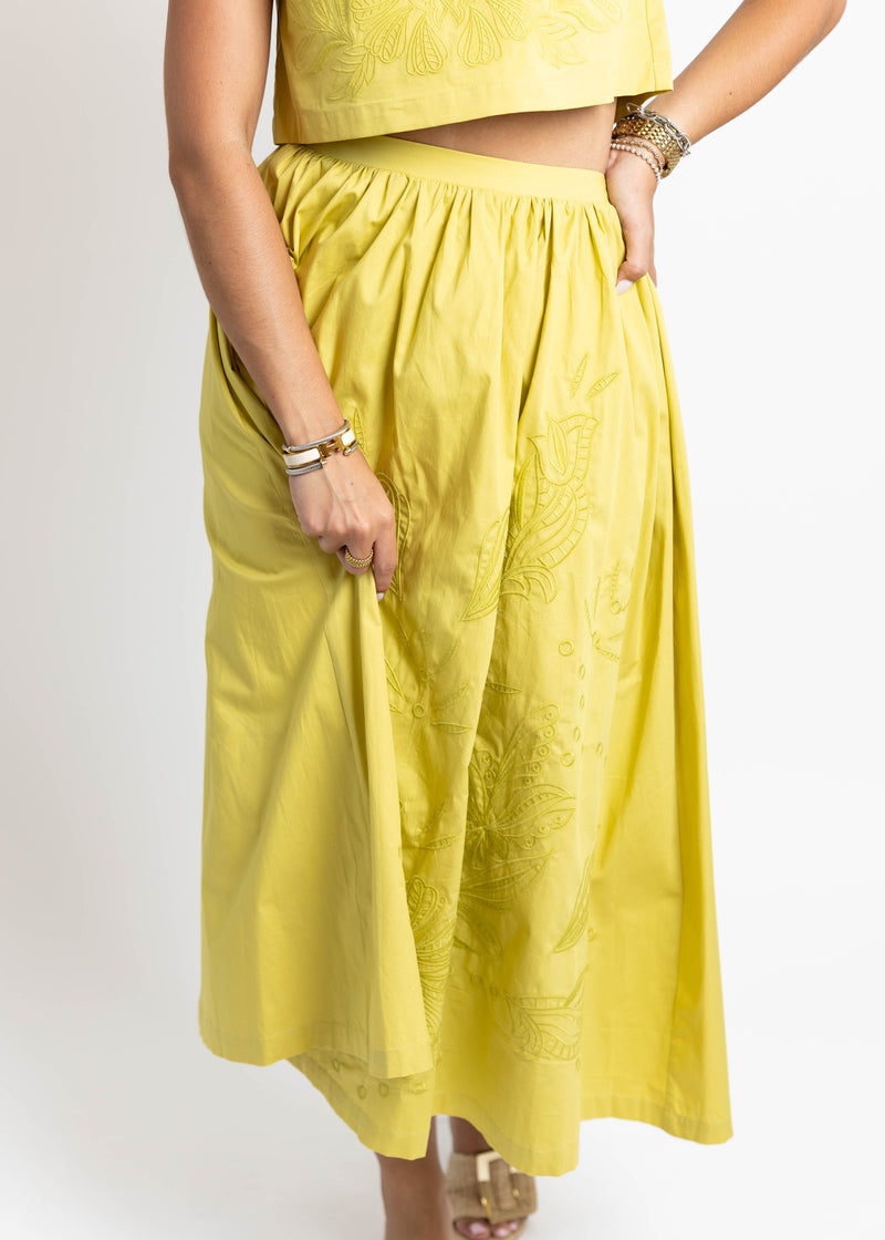 Lime Embroidered Set