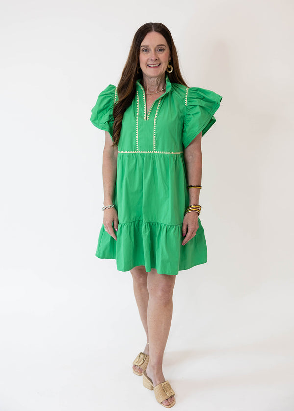 Karson Kelly Green Mini Dress