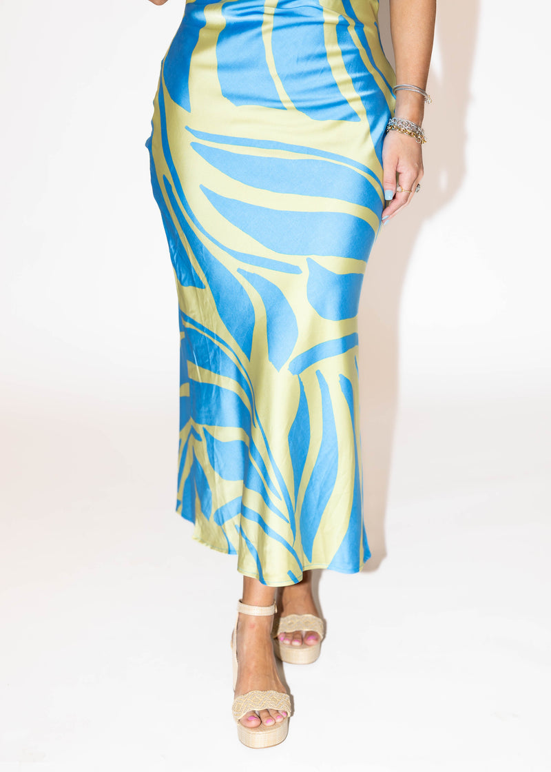 Ocean Waves Midi Dress: Medium & Large