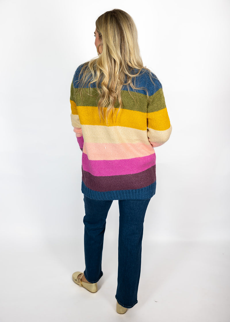 Multi Color Block Cardigan