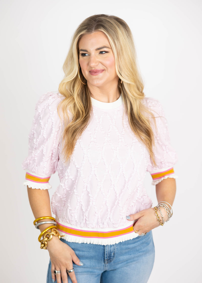 Diamond Texture Pink Top