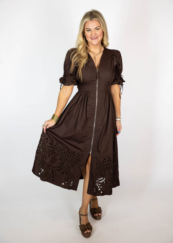 Brunette Midi/Maxi Dress