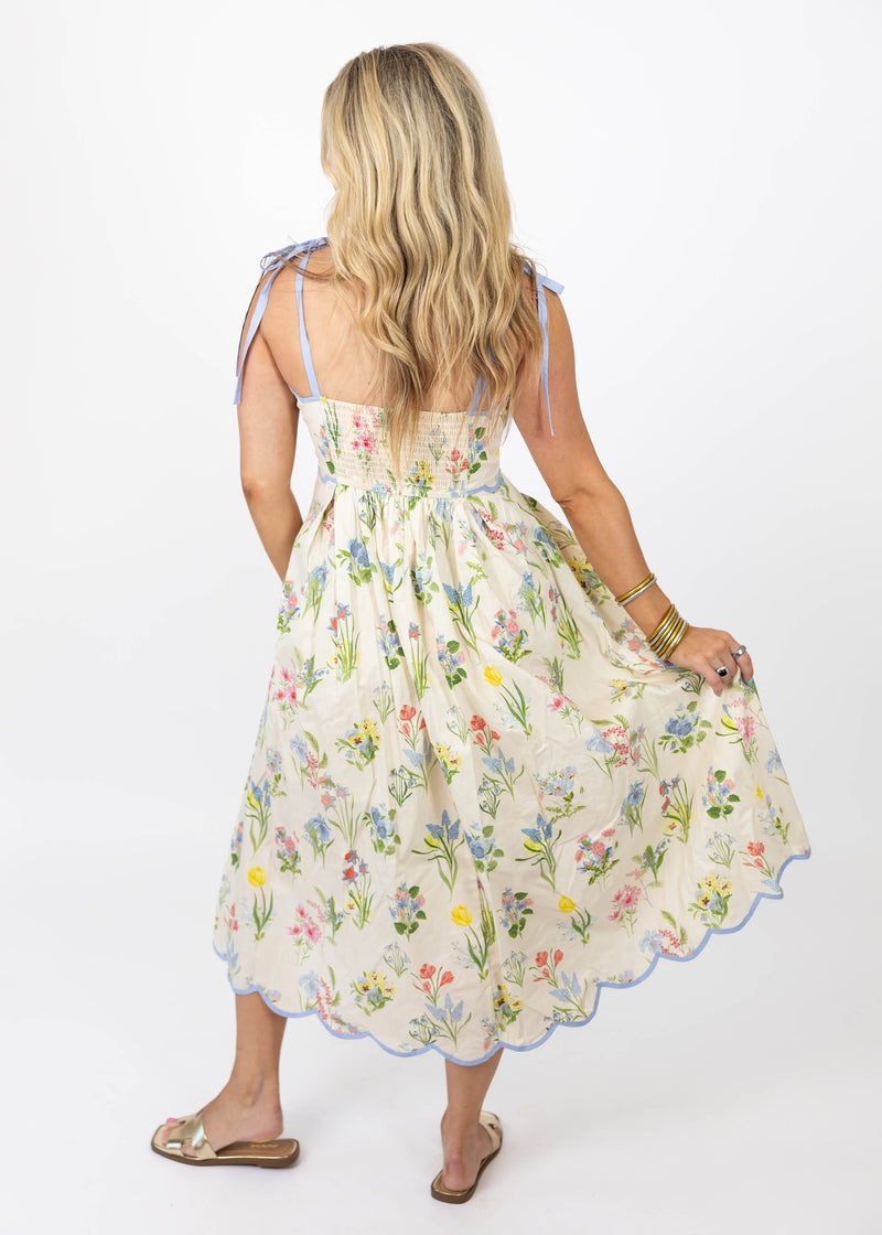 Pastel Garden Midi Dress