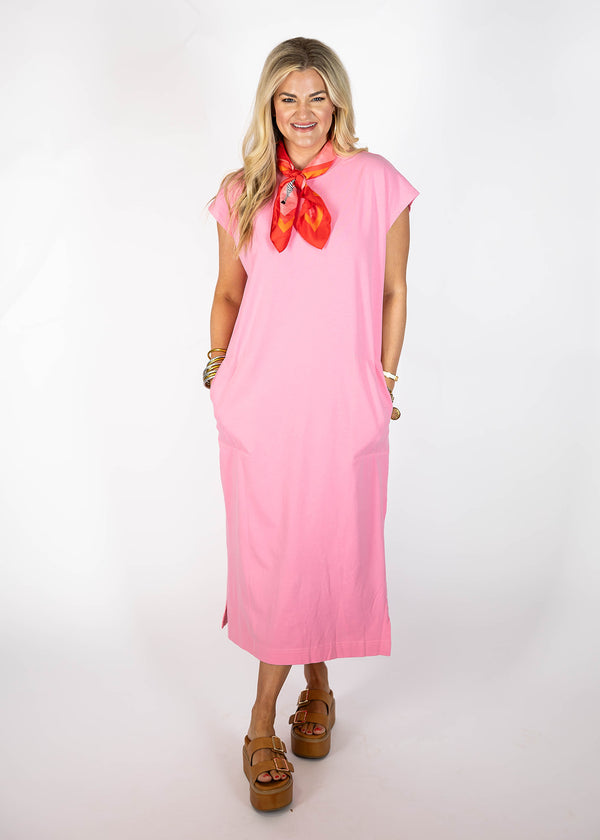Hibiscus Pink Oversized Tee Dress