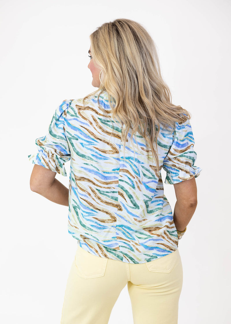 Abstract Zebra Top: Small