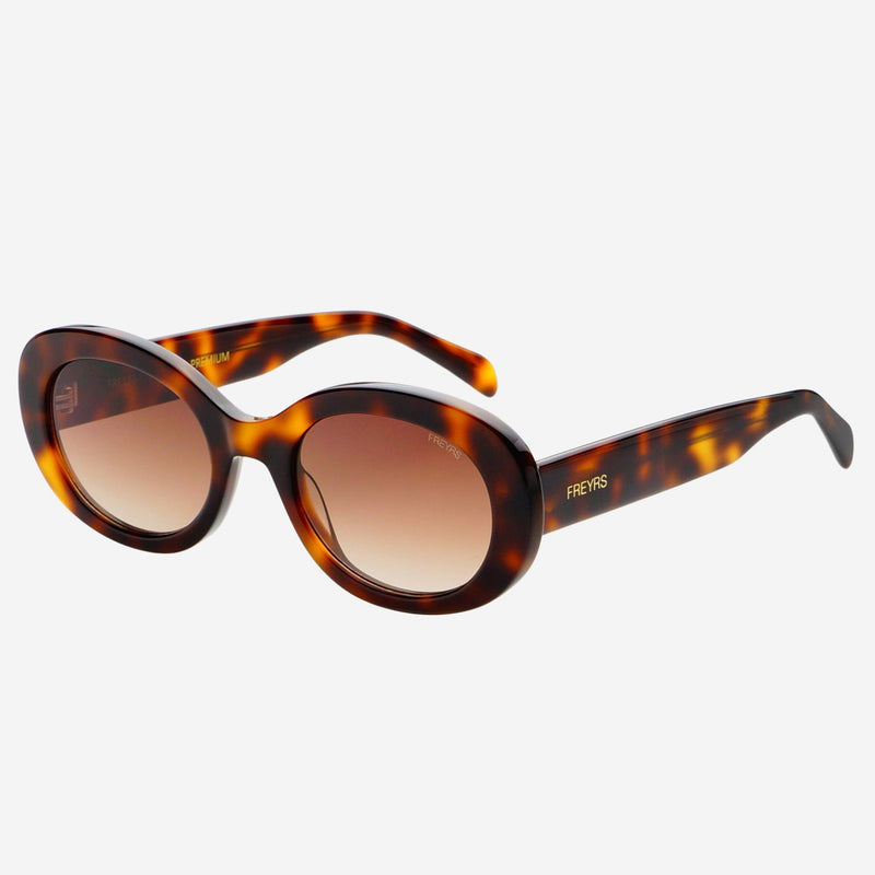 Aria Acetate Womens Oval Sunglasses : Brown Tortoise