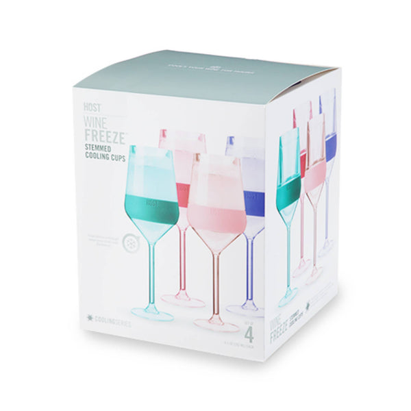 Wine FREEZE™ Stemmed Cooling Cups in Tinted Colors Set of 4