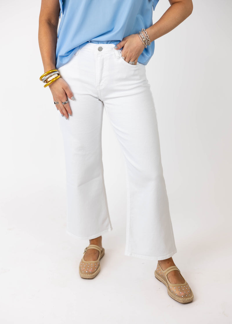 Optic white Wide Leg Jeans: Regular Pocket