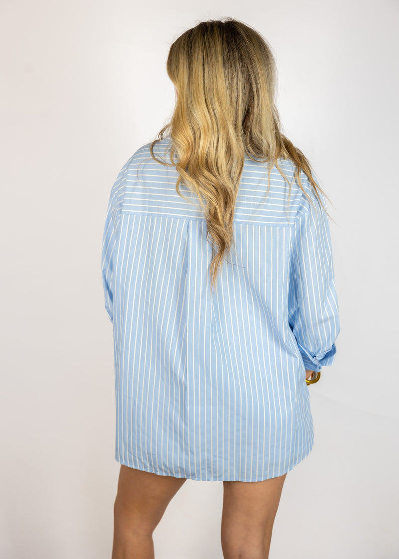 Ruffle Heart Button Down