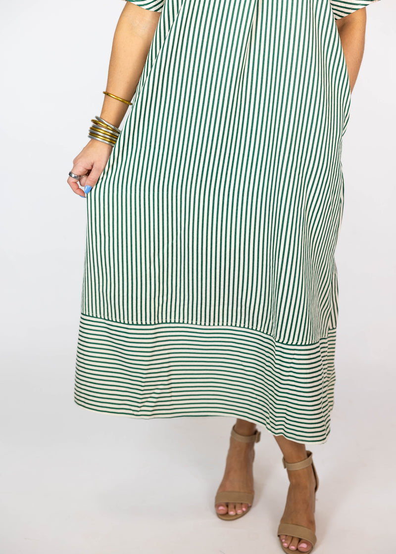 Forest Stripe Midi/Maxi Dress