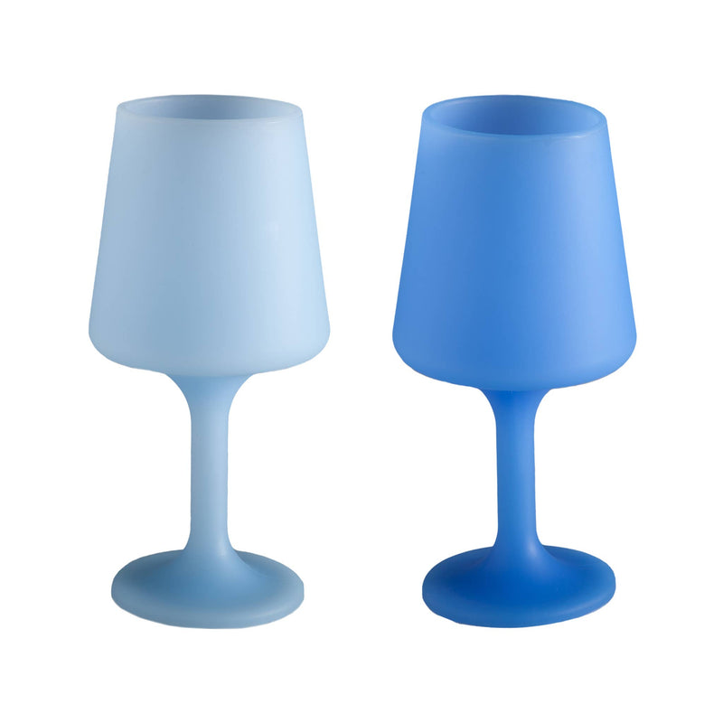Sky + Kingfisher | Swepp | Silicone Unbreakable Wine Glasses: Pink gloss