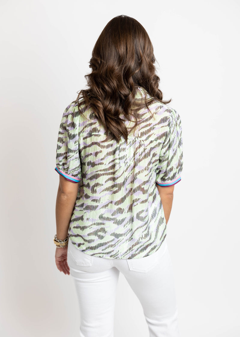 Lilac & Mint Striped Top