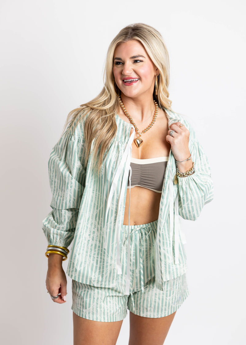 Sage Striped Set