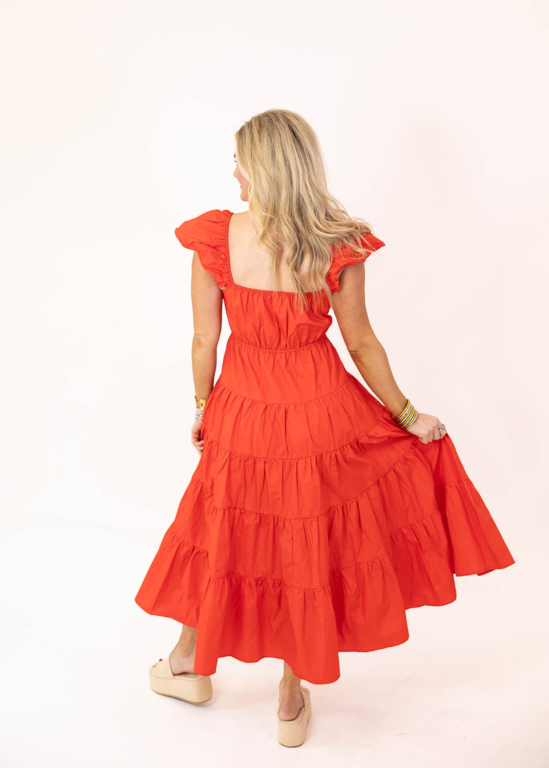Red Hot Maxi Dress